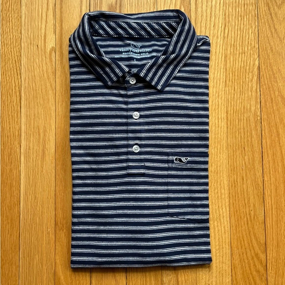 Vineyard Vines Other - Vineyard Vines Men’s Short Sleeve Sleeve Edgartown Polo Shirt Large Blue White